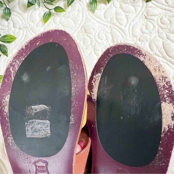 Anthropologie Sanchita Chamae Tri-Color Sandals Sz 38 / 8 - Picture 6 of 7